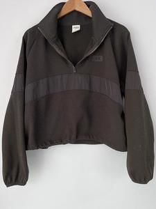PINK Victoria’s Secret Black Crop Pullover Jacket 1/2 Zip Womens Large